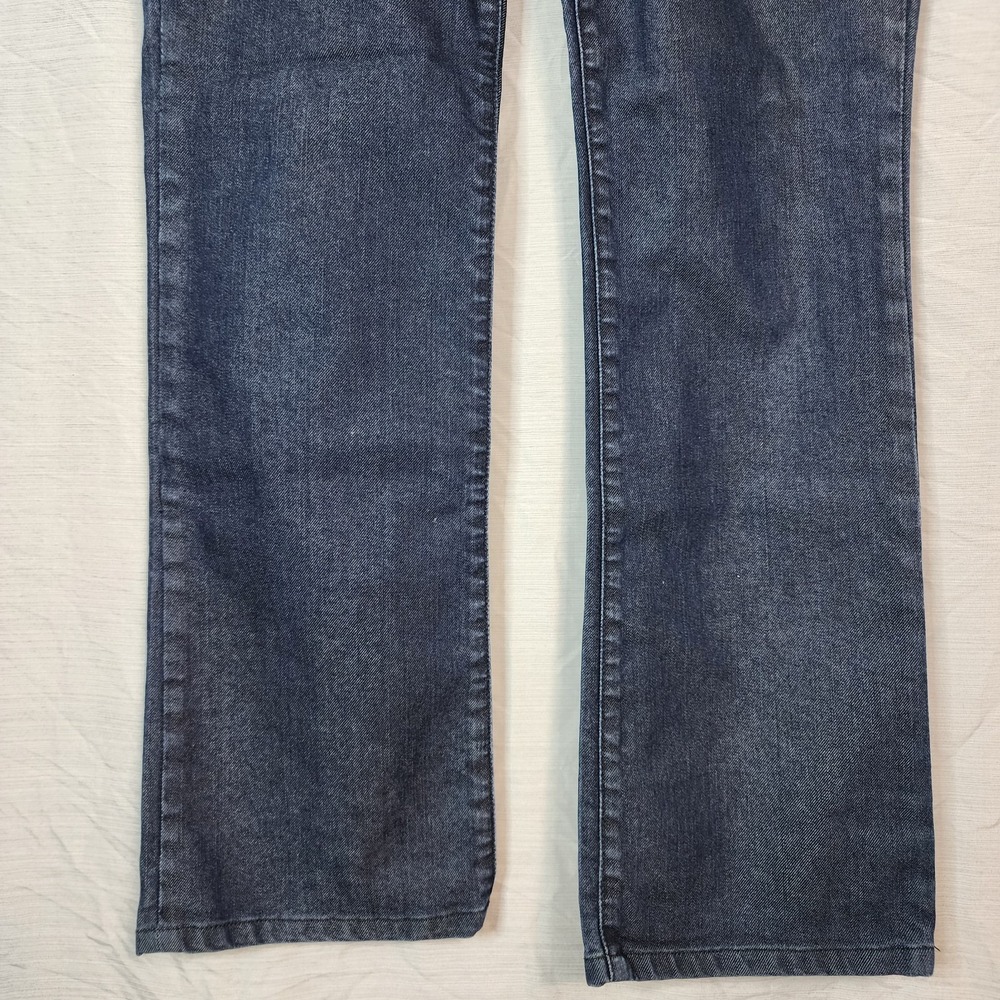 CHICO'S Size 00 (US 4/6) Platinum Denim Dark Wash Boot Leg Blue Jeans Modern Mom - Picture 3 of 10